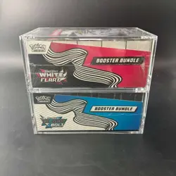 2x Pokemon Black Bolt White Flare Sealed Booster Bundle Display Case W/Acrylic - Image 3
