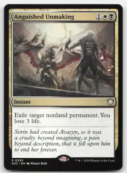 Anguished Unmaking 293 SOC Commander: Secrets of Strixhaven Magic MTG NM - Image 1