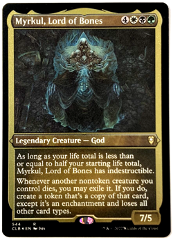 MTG Myrkul, Lord of Bones *FOIL ETCHED* Battle for Baldur's Gate 544 NM - Image 1
