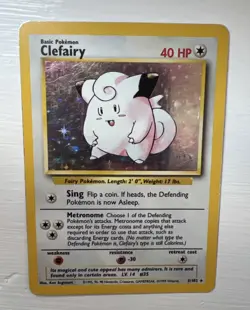 Pokemon TCG Clefairy Holo Card Base Set 5/102 Vintage WOTC - Image 3