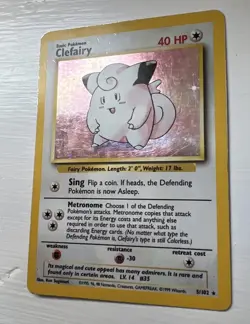 Pokemon TCG Clefairy Holo Card Base Set 5/102 Vintage WOTC - Image 5