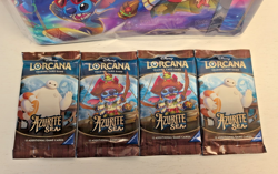 NEW! DISNEY LORCANA STITCH BINDER PORTFOLIO, 4 PACKS AZURITE SEA, 1 FOIL CARD - Image 3