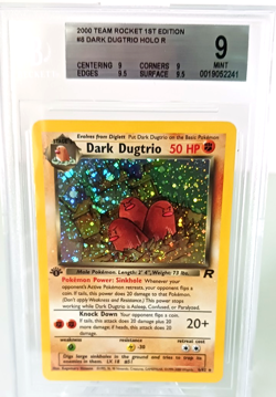 2000 Pokemon Team Rocket 1st Edition Holo Dark Dugtrio Rare Card BGS 9 Mint - Image 1