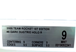 2000 Pokemon Team Rocket 1st Edition Holo Dark Dugtrio Rare Card BGS 9 Mint - Image 3