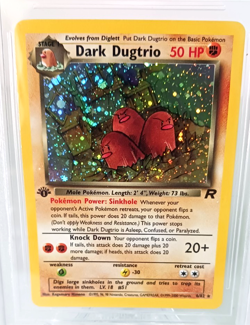 2000 Pokemon Team Rocket 1st Edition Holo Dark Dugtrio Rare Card BGS 9 Mint - Image 5