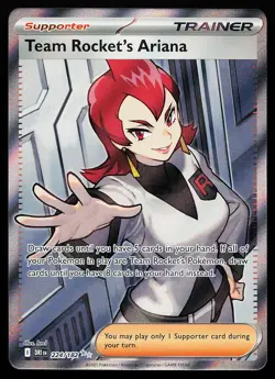 Team Rocket's Ariana 224/182 Ultra Rare Destined Rivals Pokemon Card - Image 1
