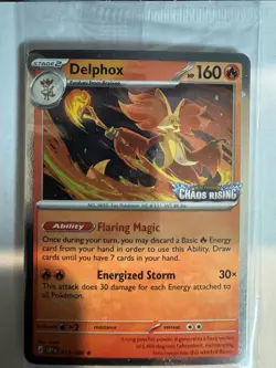Delphox 013/086 Stamped Promo SEALED Chaos Rising Pokemon Card - Image 1