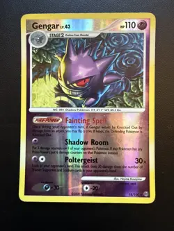 Pokemon TCG Single Card Gengar LV.43 Reverse Holo Rare 18/100 DP Stormfront 2008 - Image 1