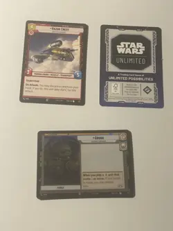 Star Wars Mandalorian Unlimited Grogu Leader Promo Card Pack Sealed (5 Packs) - Image 2
