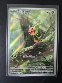 Chespin 087/086 Illustration Rare Chaos Rising Pokemon Card NM Near Mint - Image 1