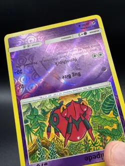 REVERSE HOLO Pokemon Sun & Moon Burning Shadows TCG Card Venipede 56/147 - Image 4