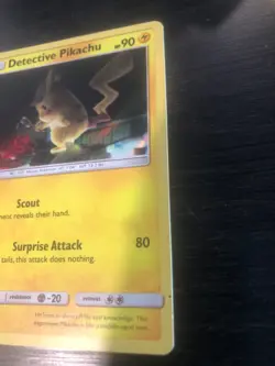 Detective Pikachu 10/18 Detective Pikachu Holo Rare Pokemon Card - Image 2