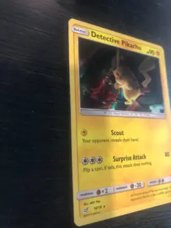 Detective Pikachu 10/18 Detective Pikachu Holo Rare Pokemon Card - Image 3