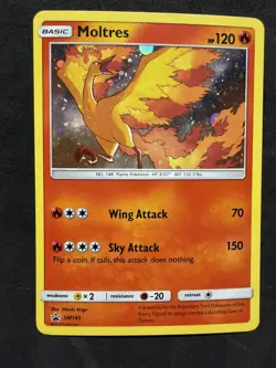 Pokemon Card - Moltres - Sun & Moon Promo SM143 Holo Promo - Image 1