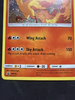 Pokemon Card - Moltres - Sun & Moon Promo SM143 Holo Promo - Image 3
