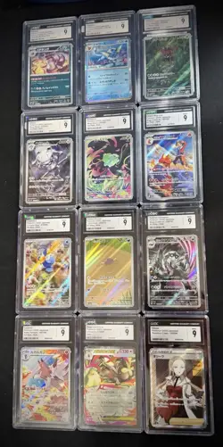 CGC Graded Pokemon Cards Lot of 12 Slabs Japanese Full Art Holos ALL CGC 9 MINT - Image 1