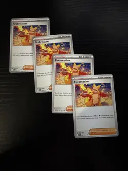 4 X Firebreather 089/094 Phantasmal Flames Trainer Playset Pokemon Card NM - Image 1