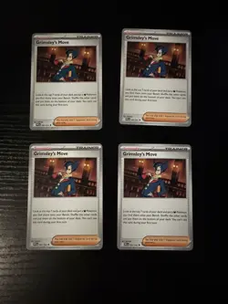 4 X Grimsley’s Move 090/094 Phantasmal Flames Trainer Playset Pokemon Card NM - Image 1