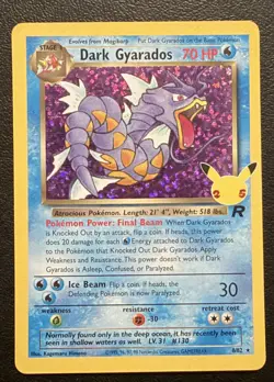 Dark Gyarados Celebrations Classic Collection Holo Card 8/82 NM Condition - Image 1