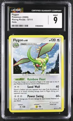 CGC 9 MINT Flygon 2009 Rising Rivals 5/111 Holo Pokemon Card - Image 1