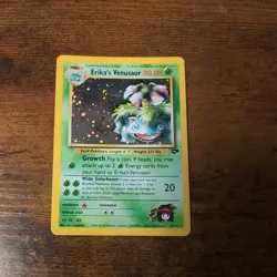 Pokemon Card Erika's Venusaur 4/132 Rare Holo Gym Challenge WOTC - Image 1
