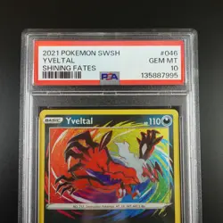 PSA 10 Yveltal 046/072 Pokemon Shining Fates Amazing Rare Holo Graded Card - Image 2