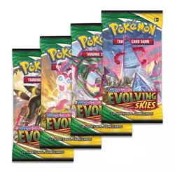 Pokemon TCG Evolving Skies English Booster Pack Lot 4 Packs 10 Cards Each - Image 4