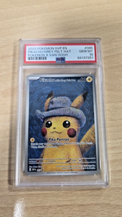 Pokemon Pikachu With Grey Felt Hat SVP 085 Van Gogh Promo Card - PSA 10 - Image 1