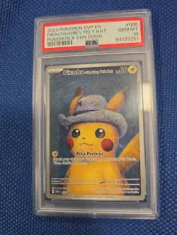 Pokemon Pikachu With Grey Felt Hat SVP 085 Van Gogh Promo Card - PSA 10 - Image 3