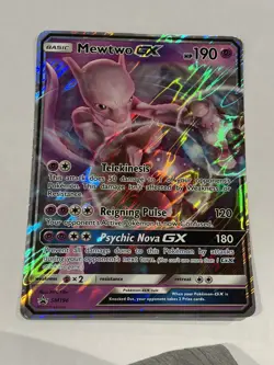 Mewtwo GX SM196 Jumbo Pokemon Card Holo Oversized - Image 1