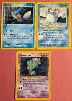*Promo Bundle* Mudkip, Marill, Misdreavus Promo Card 2004 Lot of 3 Cards - Image 1