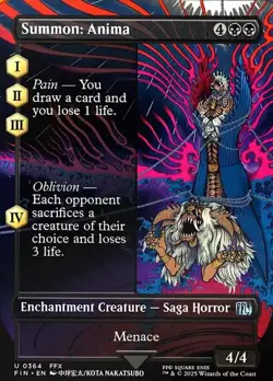 1 x Summon: Anima - Foil - Borderless - Final Fantasy - NM-Mint - MTG - Image 1