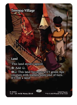 Treetop Village - Borderless Avatar MTG - Image 1