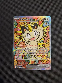 Pokemon TCG Meowth ex 121/088 Special Illustration Rare Perfect Order SIR - Image 1