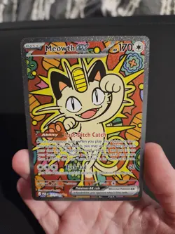 Pokemon TCG Meowth ex 121/088 Special Illustration Rare Perfect Order SIR - Image 3