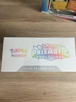 Pokemon Scarlet & Violet Prismatic Evolutions ETB- Sealed With a Small Tear - Image 5