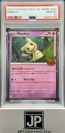 2024 POKEMON TRICK OR TRADE #037 MIMIKYU PSA 10 - Image 1