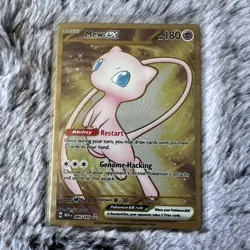Pokemon TCG Mew ex METAL 205/165 Scarlet & Violet 151 UPC Promo Card - Image 1