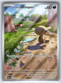Paldean Wooper 102/094 Illustration Rare Phantasmal Flames Pokemon Holo NM - Image 1