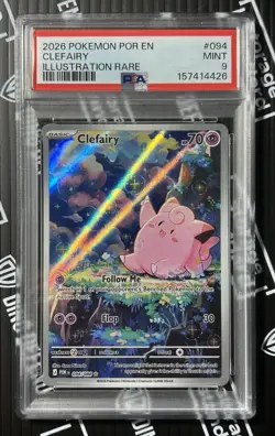 Pokemon Clefairy 094/088 Me03: Perfect Order Illustration Rare Holo PSA 9 - Image 1