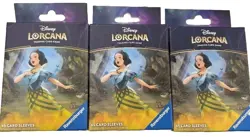 Lorcana TCG Sealed​​ Card Sleeves (Snow White / 65-Pack X 3 Packs ( 195 Cards ) - Image 1