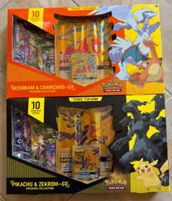 Pokemon Reshiram & Charizard GX + Pikachu & Zekrom GX Premium Collection Sealed - Image 1
