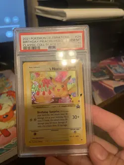 2021 Pokemon Celebrations Birthday Pikachu HOLO CELEBRATIONS (PSA 10 GEM MINT) - Image 1