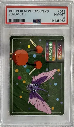 PSA 8 VINTAGE - POKEMON TOPSUN VS #049 VENOMOTH DODUO GRADED NM-MT 1998 - Image 1