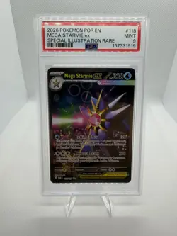 Pokemon Mega Starmie ex 118/088 Me03 Perfect Order SIR Holo PSA 9 - Image 1
