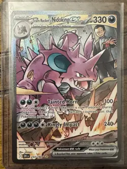 Pokemon Team Rocket's Nidoking ex 233/182 Destined Rivals SIR - Image 1
