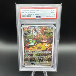 Pokemon Brute Bonnet 207/182 Illustration Rare SV04 Paradox Rift PSA 9 Holo - Image 1