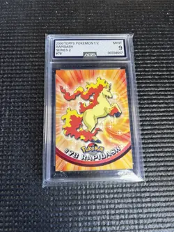 2000 Topps Pokemon TV Animation Series 2 Rapidash #78 AGS 9 - Blue Logo - Image 1