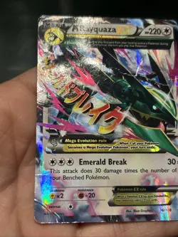 Pokemon TCG M Rayquaza EX Roaring Skies Holo 76/108- Damaged - Image 3