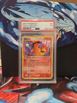 Pokemon Quilava EX Unseen Forces 45/115 Reverse Holo 2005 PSA 7 English - Image 1